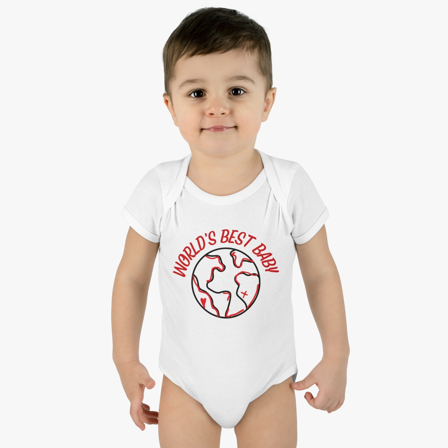 "World's Best" Infant Baby Rib Bodysuit