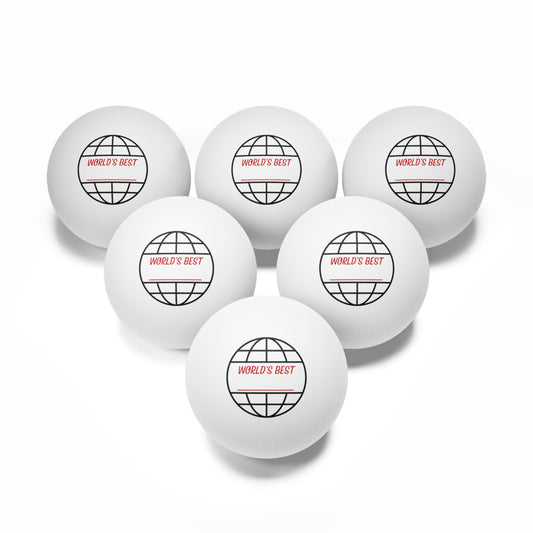 "World's Best" Ping Pong Balls, 6 pcs | World's Best