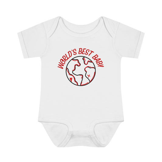 "World's Best" Infant Baby Rib Bodysuit